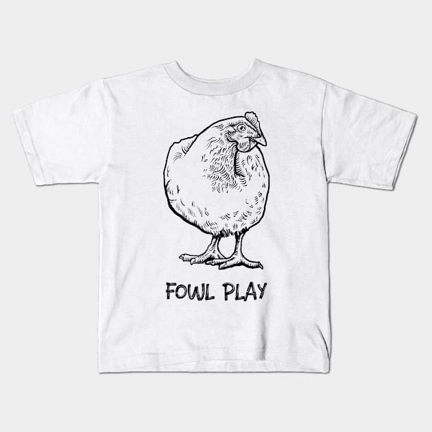 Fowl Play Kids T-Shirt by Pixels, Prints & Patterns